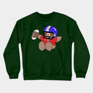 Football Player Sloth Crewneck Sweatshirt